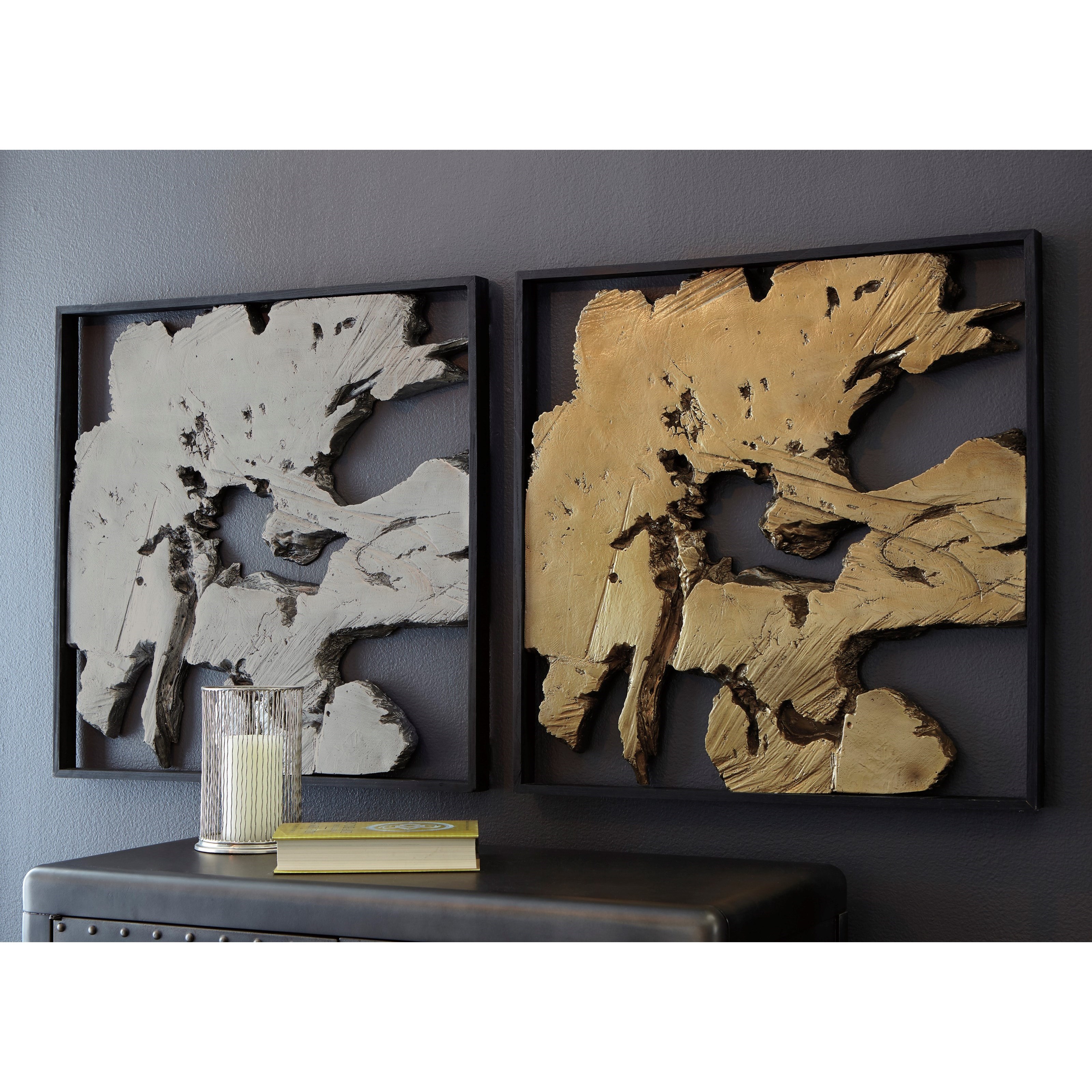 Signature Design by Ashley Wall Art ASHHA8010126 Fabiana Black/Gold